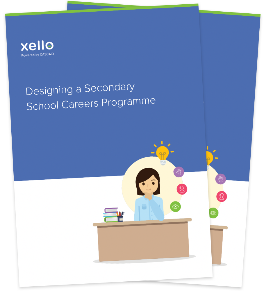 Cover pages of careers programme guide