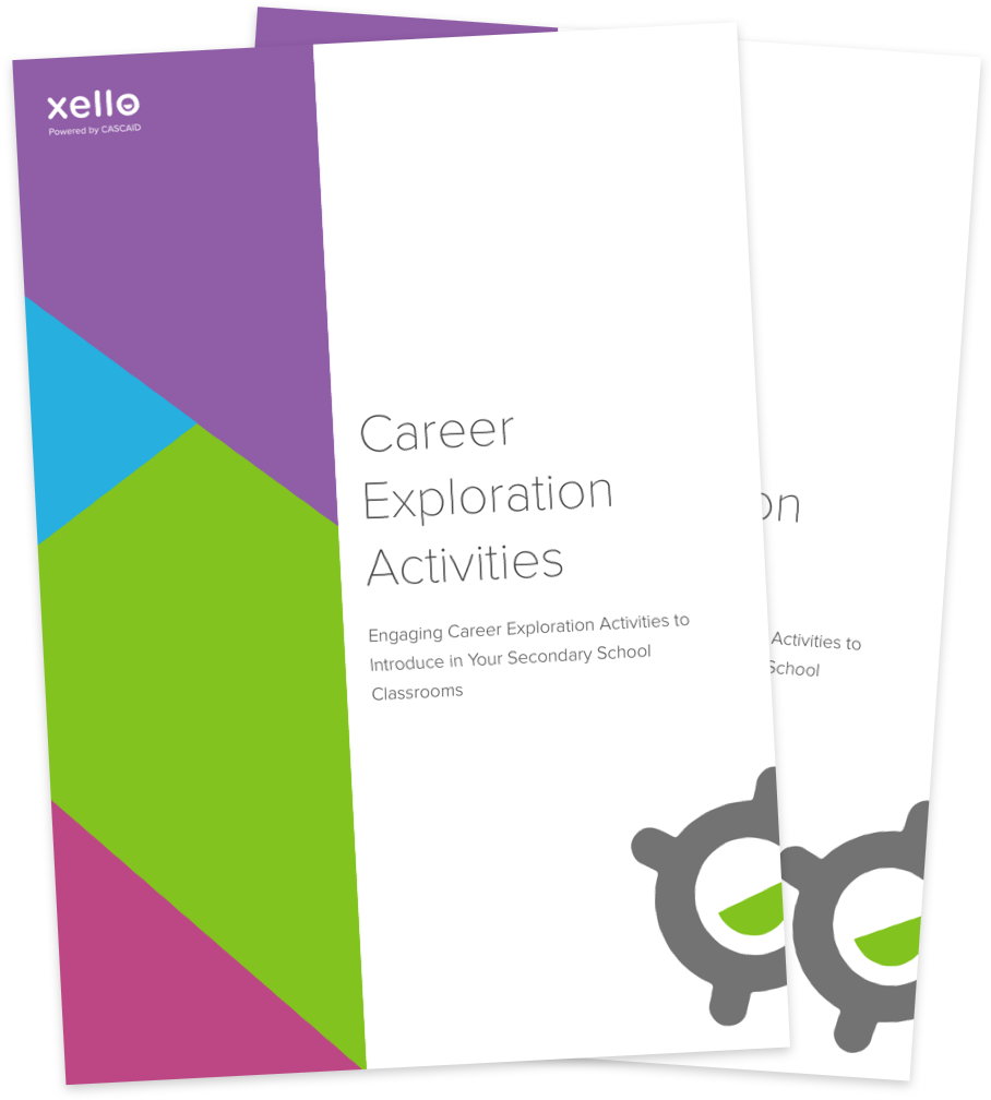 Cover pages of careers programme guide